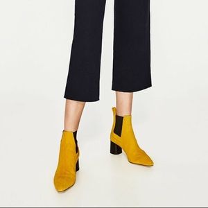 Zara mustard ankle boots✨